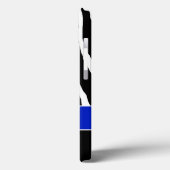 モノグラムブラック、ブルーゼブラストライプiPadエアケース Case-Mate iPhoneケース (裏面 / 左)