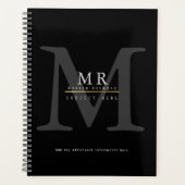 モノグラムブラック プランナー手帳 (正面)