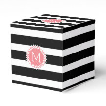 モノグラムブラック&ホワイトストライプリース