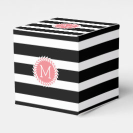 モノグラムブラック&ホワイトストライプリース フェイバーボックス