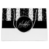 モノグラムブラック&ホワイトミュージカルストライプズラージバッグ3 ラージペーパーバッグ (正面)