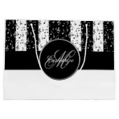 モノグラムブラック&ホワイトミュージカルストライプズラージバッグ3 ラージペーパーバッグ (裏面)