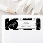 モノグラムブラック&ホワイトミュージカルストライプラベル2 ラベル (インサイチュ)