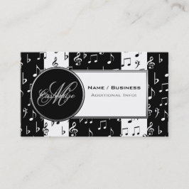 モノグラムブラック&ホワイトミュージック名刺 名刺