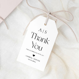 モノグラムブラック&ホワイト結婚式の引き出物ありがとう ギフトタグ