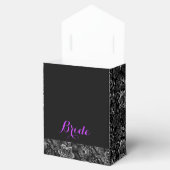 モノグラムブラック&メタリックシルバーフローラレース フェイバーボックス (オープン)