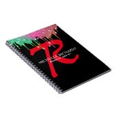 モノグラムブラック&レッドメイクアップアーティストノート ノートブック (右側)