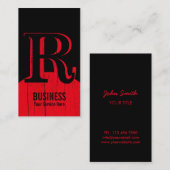 モノグラムブラック&レッド 名刺 (正面/裏面)