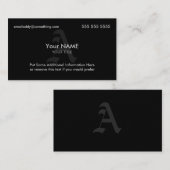 モノグラムブラック 名刺 (正面/裏面)