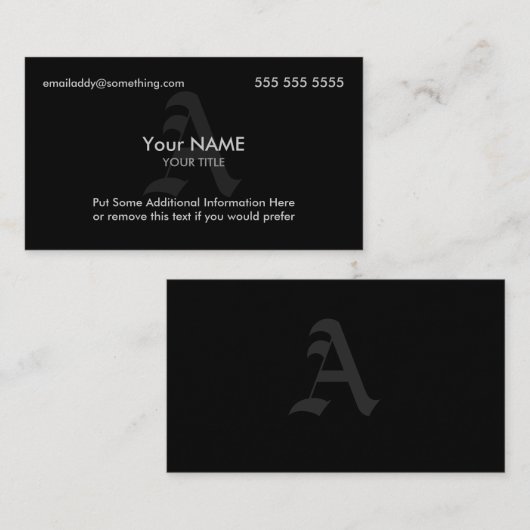 モノグラムブラック 名刺 (正面/裏面)