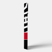 モノグラムブラック、赤ゼブラストライプiPadエアケース Case-Mate iPhoneケース (裏面 / 右)