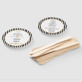 モノグラムブラック、金ゴールドとホワイトアールデコ結婚ズ ハンドファン (組立なし)