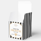 モノグラムブラック、金ゴールドとホワイトアールデコ結婚ズ フェイバーボックス (オープン)