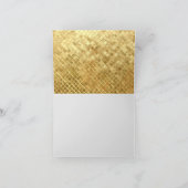 モノグラムブラック&金ゴールドモザイクタイルノートカード ノートカード (内部)