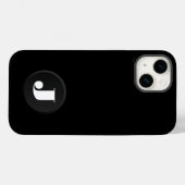 モノグラムブラック Case-Mate iPhoneケース (裏面 (横))