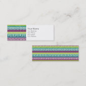 モノグラムブルグンディアクアトアステカリバルプリントパターン スキニー名刺 (正面/裏面)