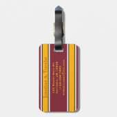 モノグラムブルゴーニュと金ゴールドスポストライプーツ ラゲッジタグ (裏面縦)