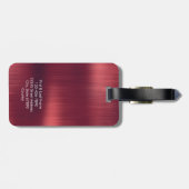 モノグラムブルゴーニュフェイクブラシ仕上げ金属鋼 ラゲッジタグ (裏面横)