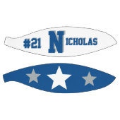 モノグラムブルーとホワイト バスケットボール (パネル)