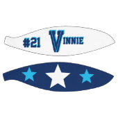 モノグラムブルーとホワイト バスケットボール (パネル)