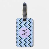 モノグラムブルーと薄紫山形 ラゲッジタグ (裏面縦)