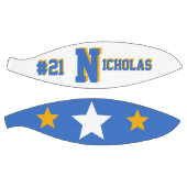 モノグラムブルーと金ゴールド バスケットボール (パネル)