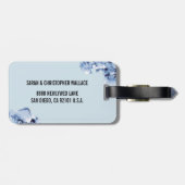 モノグラムブルーの水色金ゴールド枠の新規追加 ラゲッジタグ (裏面横)