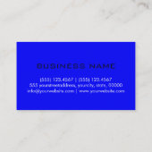 モノグラムブルーの背景 名刺 (裏面)