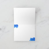 モノグラムブルーアジサイありがとうノートカード ノートカード (内部)