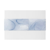 モノグラムブルーウォーターカラーウェディング招待ベリーバンド 招待状ベリーバンド (裏面例)