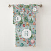 モノグラムブルークリスマス バスタオルセット (インサイチュ)