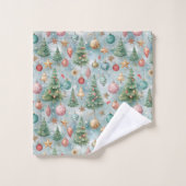 モノグラムブルークリスマス バスタオルセット (ウォッシュタオル)