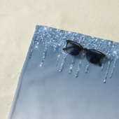 モノグラムブルーグリッタードリップスビーチタオル ビーチタオル (インサイチュ)