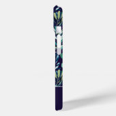 モノグラムブルーグリーン水彩植物模様 Case-Mate iPhoneケース (裏面 / 左)