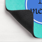 モノグラムブルーグリーン金ゴールド円 マウスパッド (コーナー)