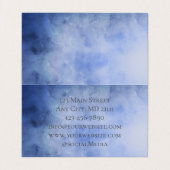 モノグラムブルーグレー水色折り畳みテント 名刺 (内部フラット)