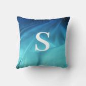 モノグラムブルーサテン クッション (裏面)