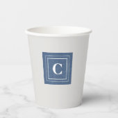 モノグラムブルージャンデニムプリント8oz紙カップ 紙コップ (正面)