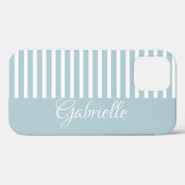 モノグラムブルーストライプのiPhoneケース Case-Mate iPhoneケース (裏面 (横))