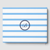 モノグラムブルーストライプビーチ名ゲストブック ゲストブック (裏面)