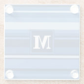 モノグラムブルーストライプ ガラスコースター (裏面)