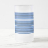 モノグラムブルーストライプ フロストグラスビールジョッキ (中央)
