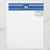 モノグラムブルーストライプ レターヘッド (正面/裏面)