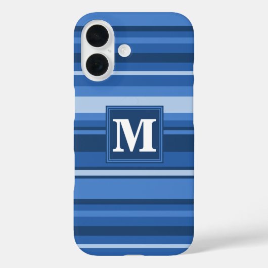 モノグラムブルーストライプ Case-Mate iPhoneケース (裏面)