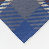 モノグラムブルータータンチェックプレイドニューリ結婚ウェズ フリースブランケット (角)