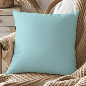 モノグラムブルーティール（緑がかった色）金ゴールドフローラ曼荼羅 クッション