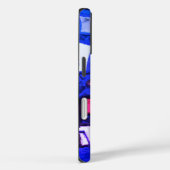 モノグラムブルーネイビー抽象芸術カラフルブライト Case-Mate iPhoneケース (裏面 / 右)