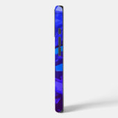 モノグラムブルーネイビー抽象芸術カラフルブライト Case-Mate iPhoneケース (裏面 / 左)