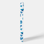 モノグラムブルーハート水彩 Case-Mate iPhoneケース (裏面 / 右)