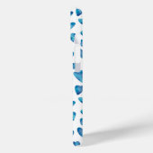 モノグラムブルーハート水彩 Case-Mate iPhoneケース (裏面 / 左)